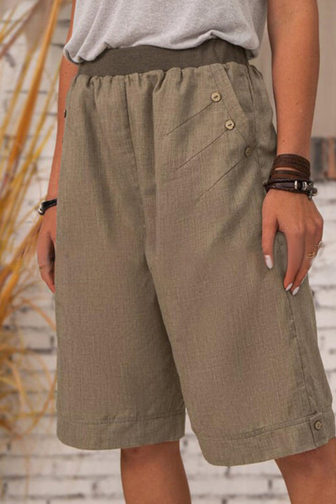 Fashion Casual & Stylish Classic Solid Split Joint Straight High Waist Bottoms