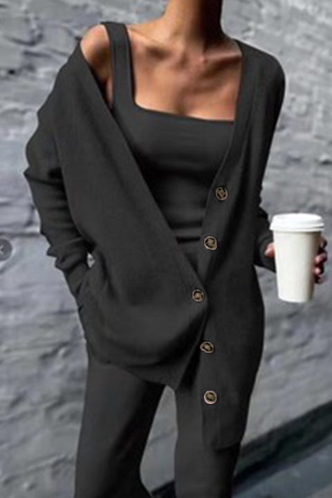 Casual en stijlvol klassiek effen patchwork gesp drie stukken (3 kleuren)