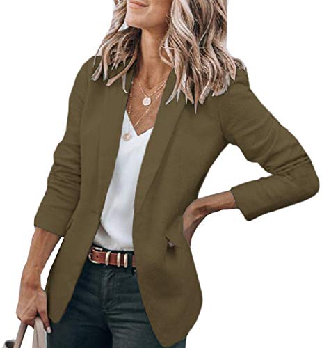 Exotische kleurenblazer voor dames, casual jack met open voorkant en lange mouwen