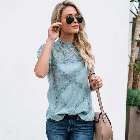 Casual kanten blouse