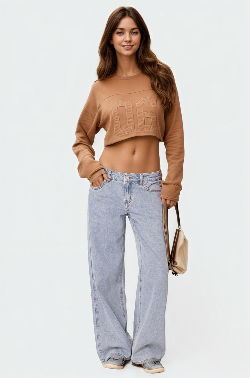 Women’s Washed Low-Rise Baggy Jeans