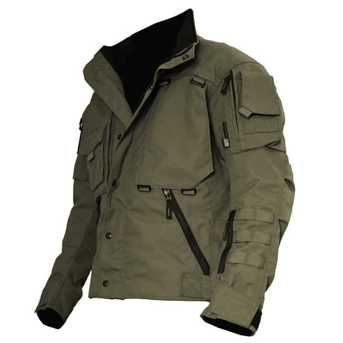 Men's Durable All-Terrain Tactical Jacket with Articulated Padding