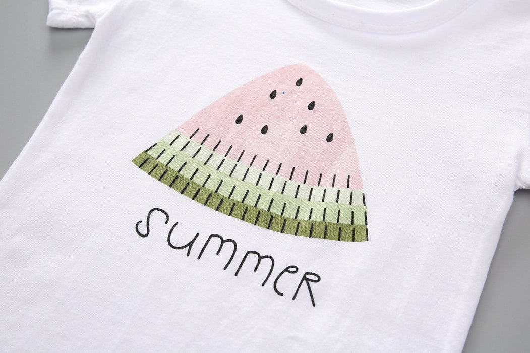 Summer Watermelon Printed Baby Set