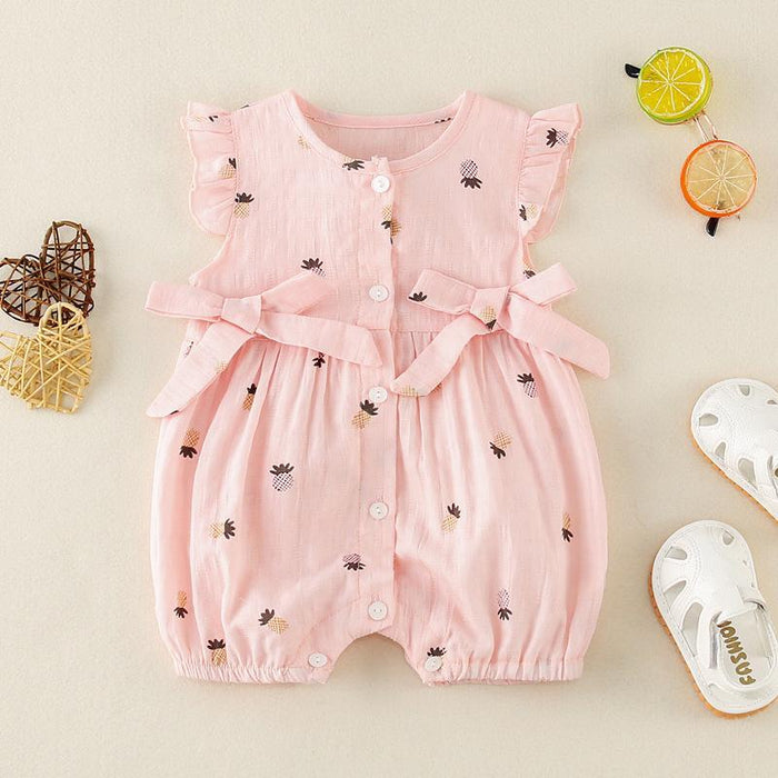 Cute Baby's Summer Fruit Print Bodysuit
