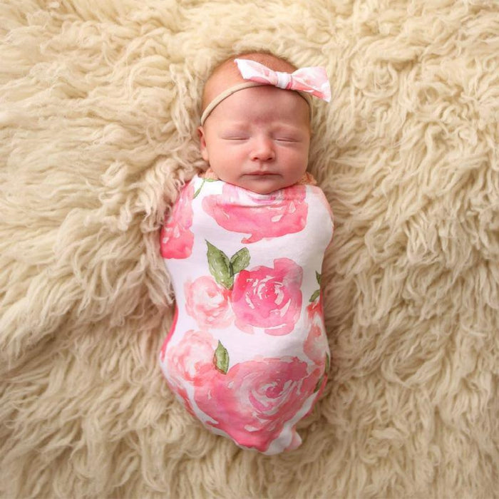 NewBorn  Print Sleeping Bag and Headband