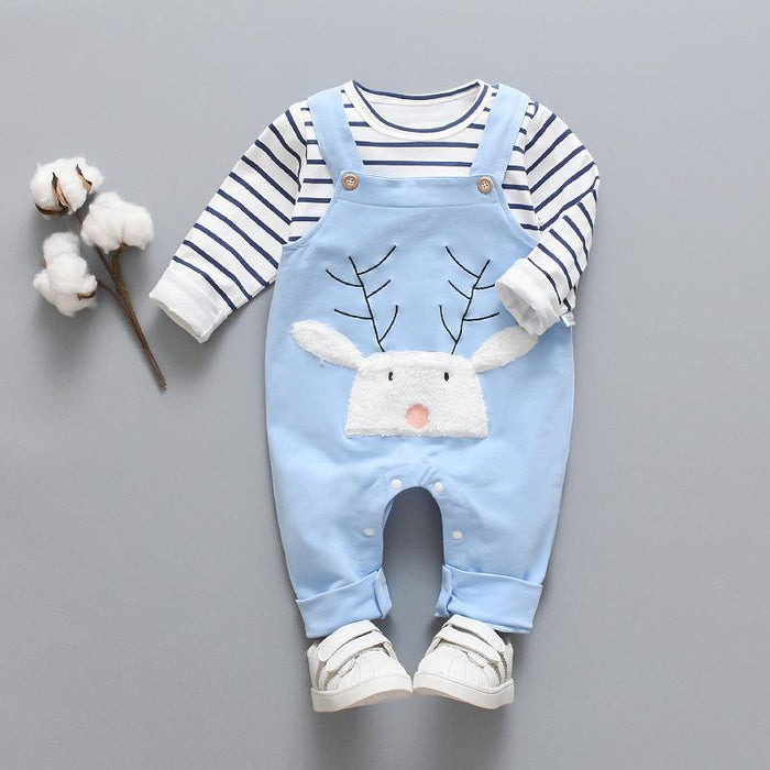 Baby / Toddler  Print Top and Suspender trousers Set
