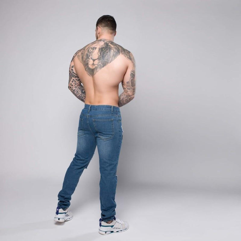 Stonewashed Blue Jeans