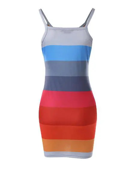 Casual Dress: Striped Colorblock with "Dibs On The Captain" & Anchor Print