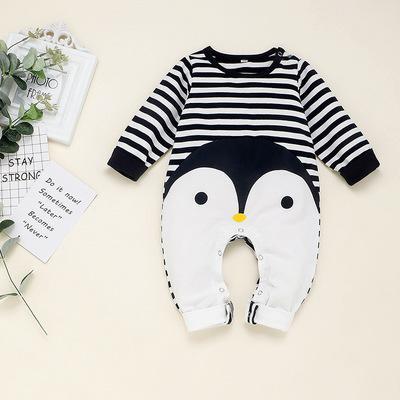 Baby Adorable penguin Striped Bodysuits