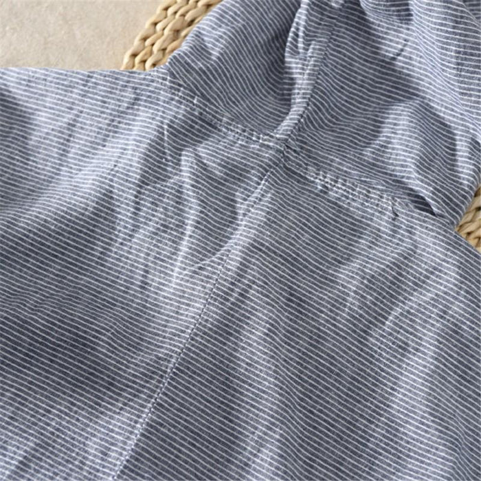 Camisa de mezcla de lino con capucha