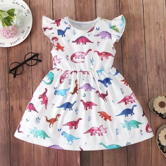 Baby / Toddler Dinosaur Allover Printed Dress