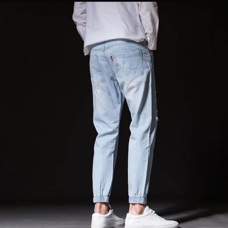Low-Waist Patched Jeans