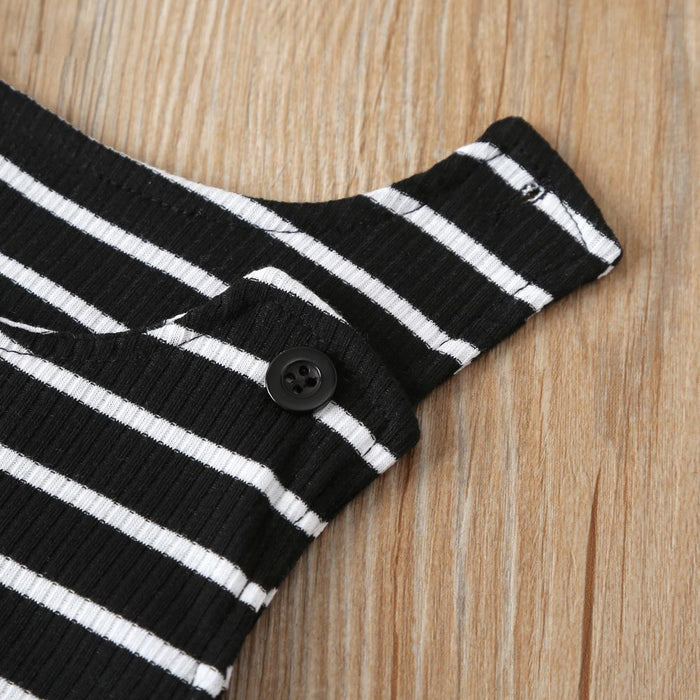 Baby striped sleeveless jumpsuit