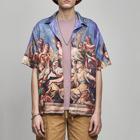 Camisa estampada con botones