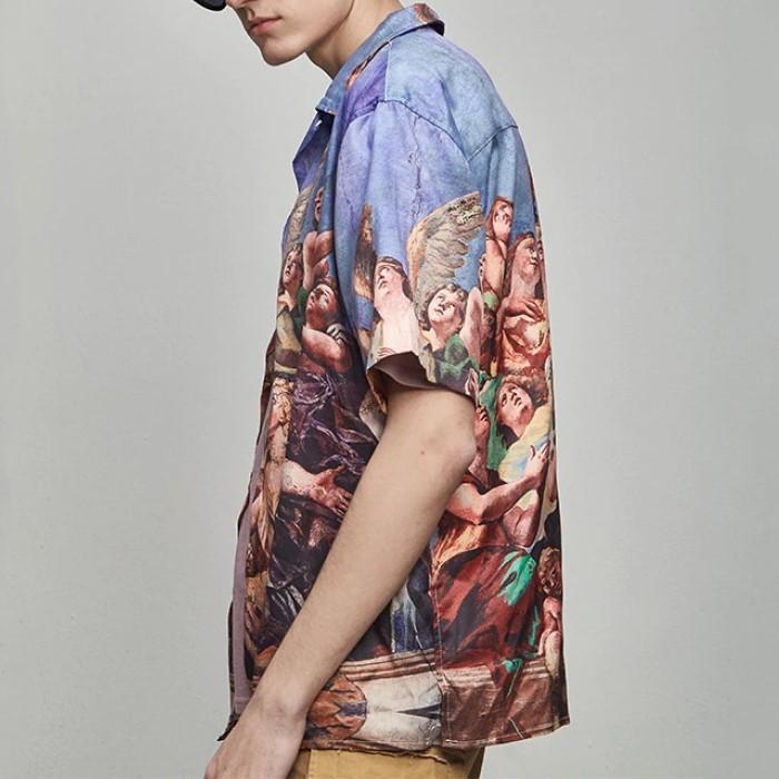 Printed Button Down Shirt