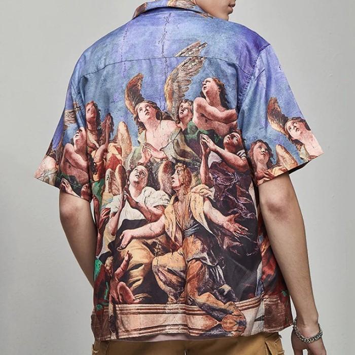 Printed Button Down Shirt