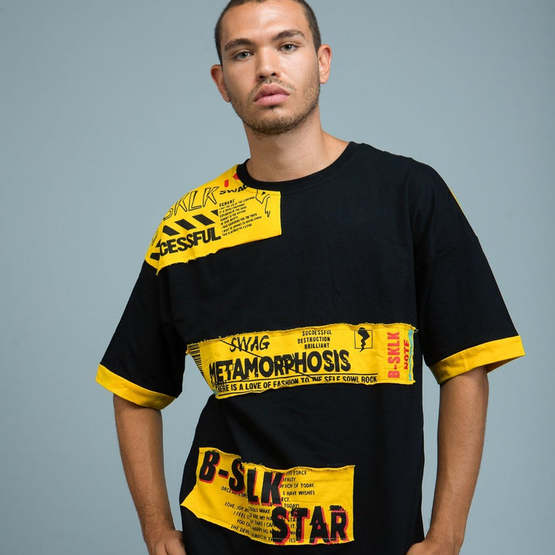 Patch Striped T-Shirt