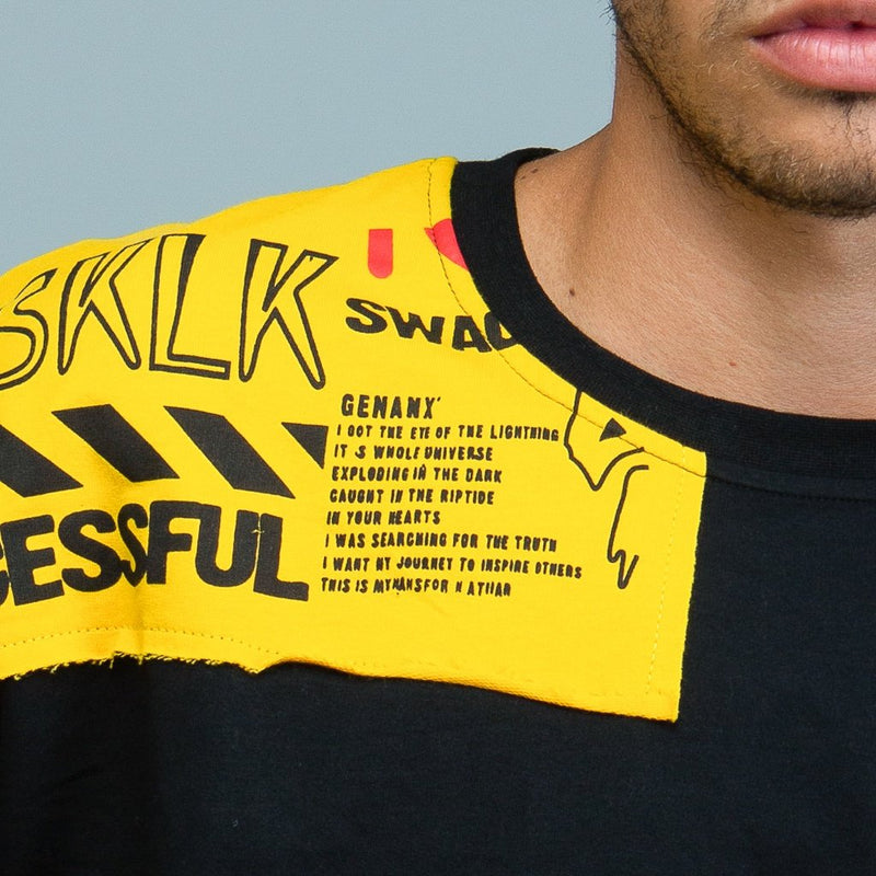 Patch Striped T-Shirt