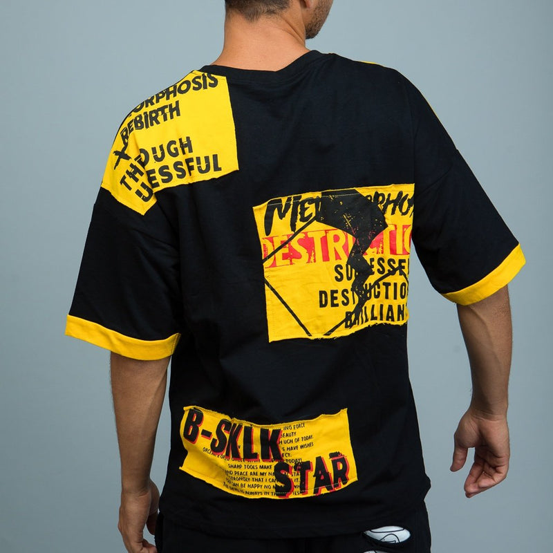 Patch Striped T-Shirt