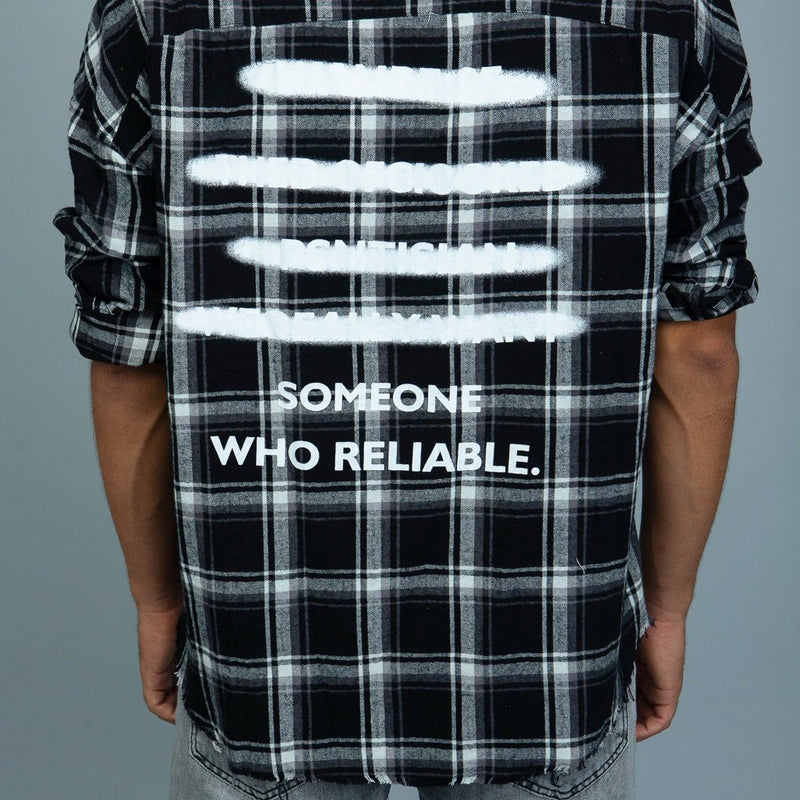 Graffiti Back Button Shirt