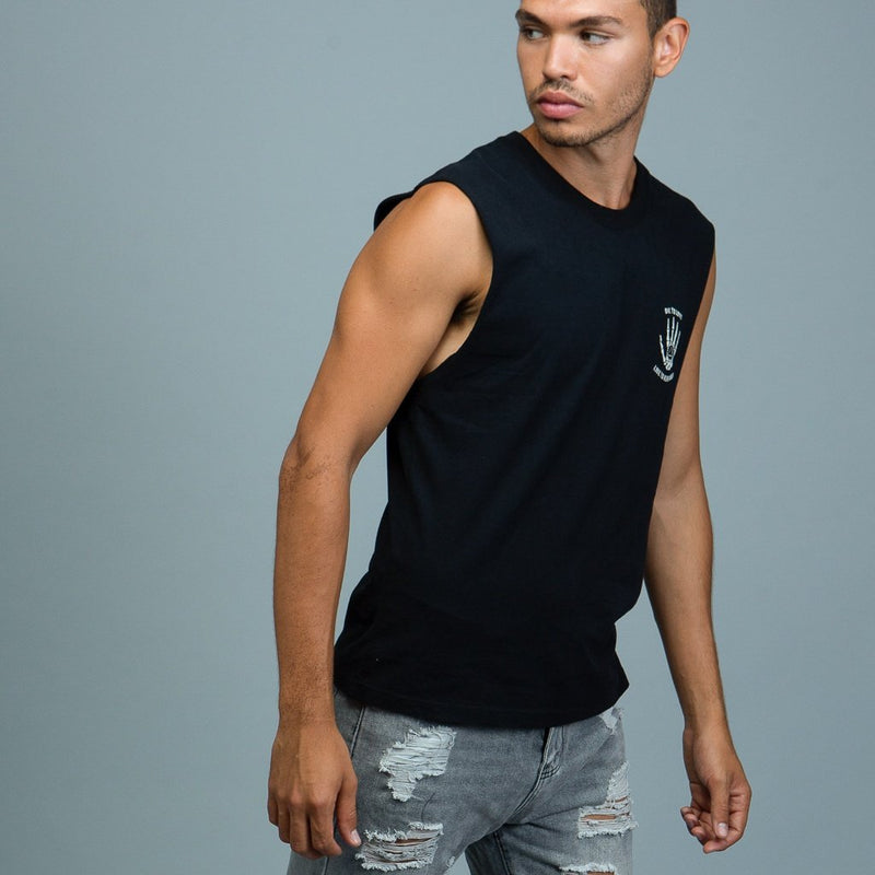 Double Print Muscle Tank Top