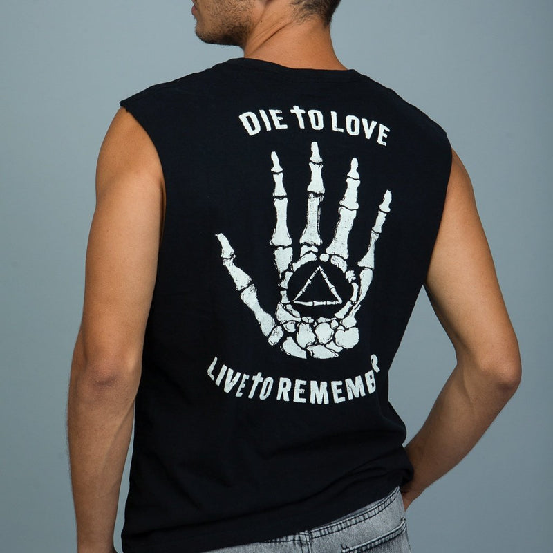 Double Print Muscle Tank Top