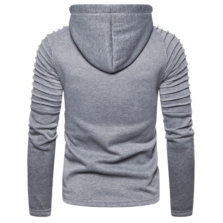 Slim-fit hoodie met halve rits