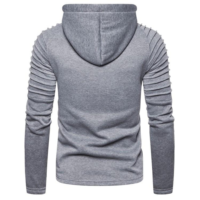 Slim-fit hoodie met halve rits