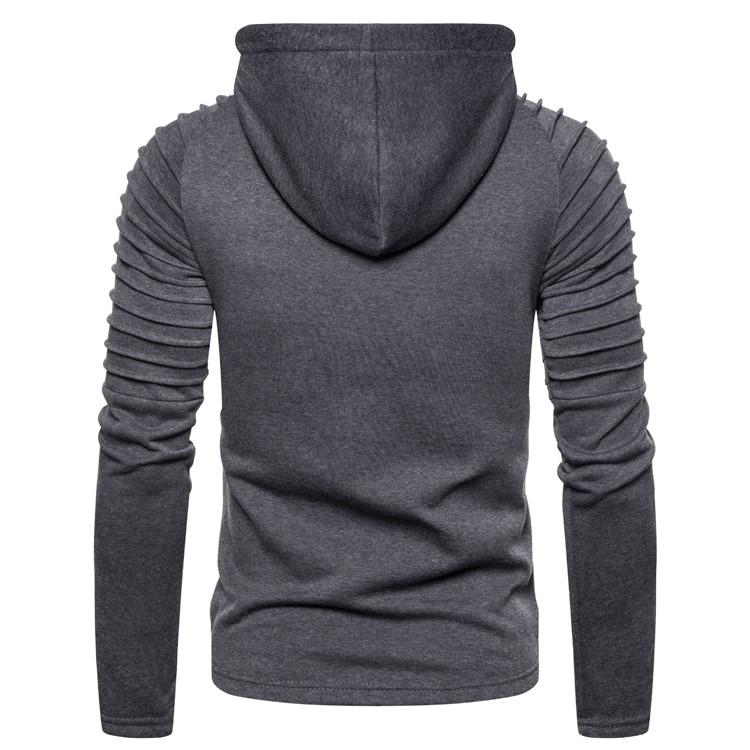 Slim-fit hoodie met halve rits