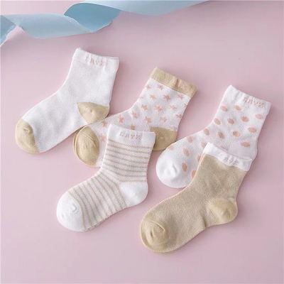 5-pack Baby / Toddler Cozy Breathable Cotton Socks