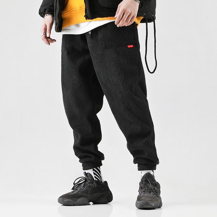 Corduroy joggingbroek met trekkoord
