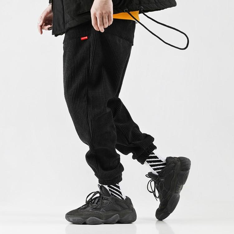 Corduroy joggingbroek met trekkoord