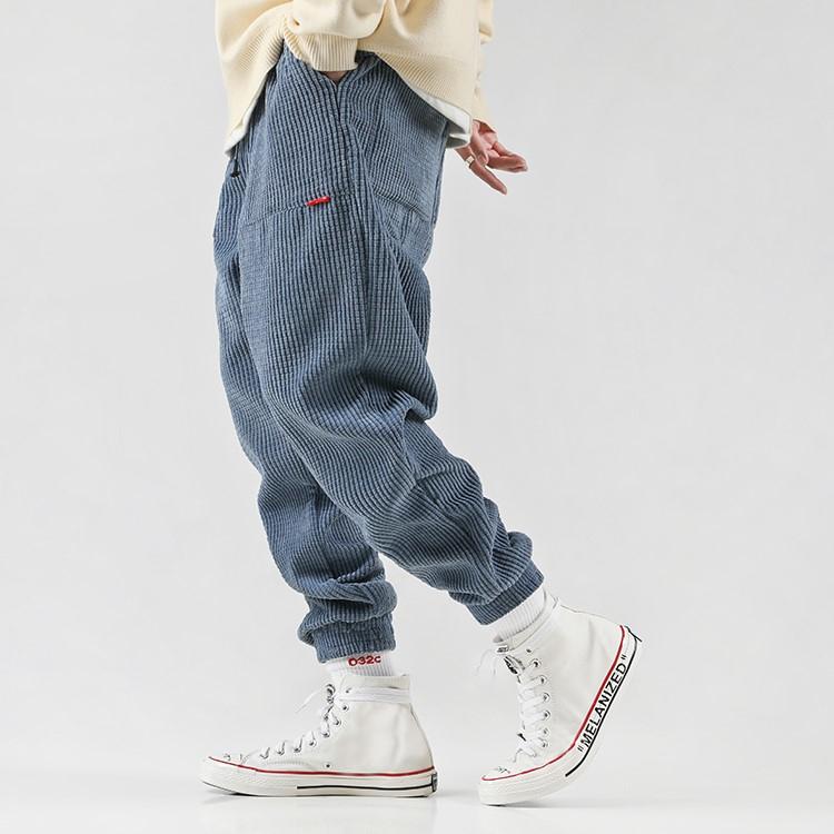 Corduroy joggingbroek met trekkoord