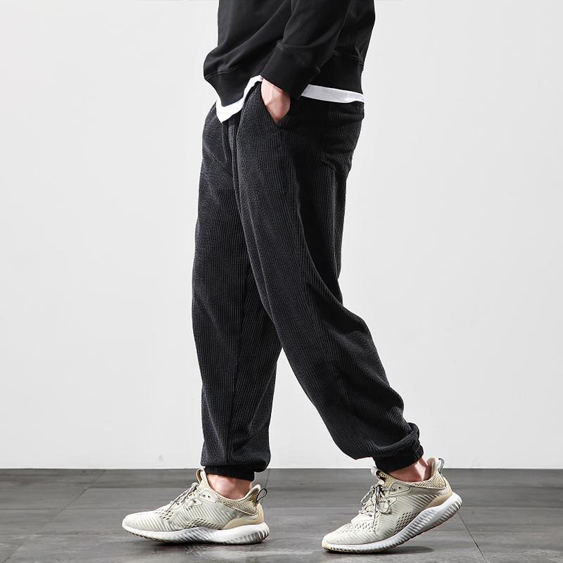 Black Corduroy Joggers