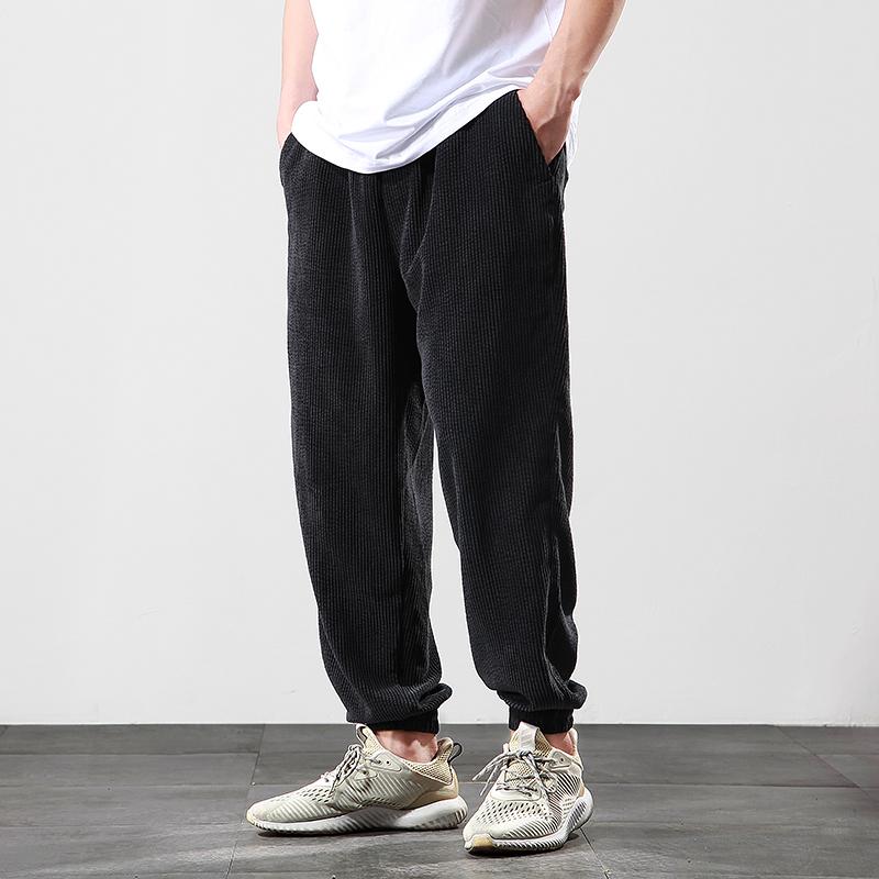 Black Corduroy Joggers