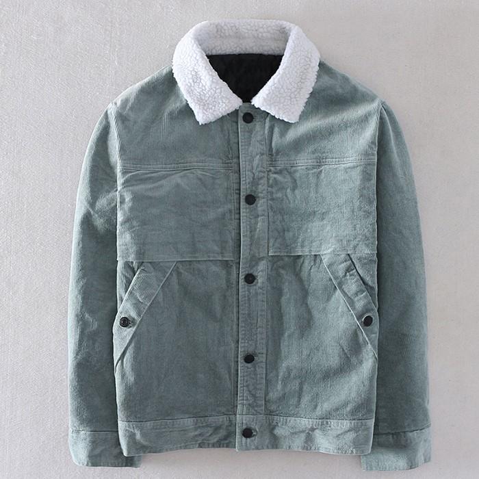 Corduroy Jacket With Borg Collar