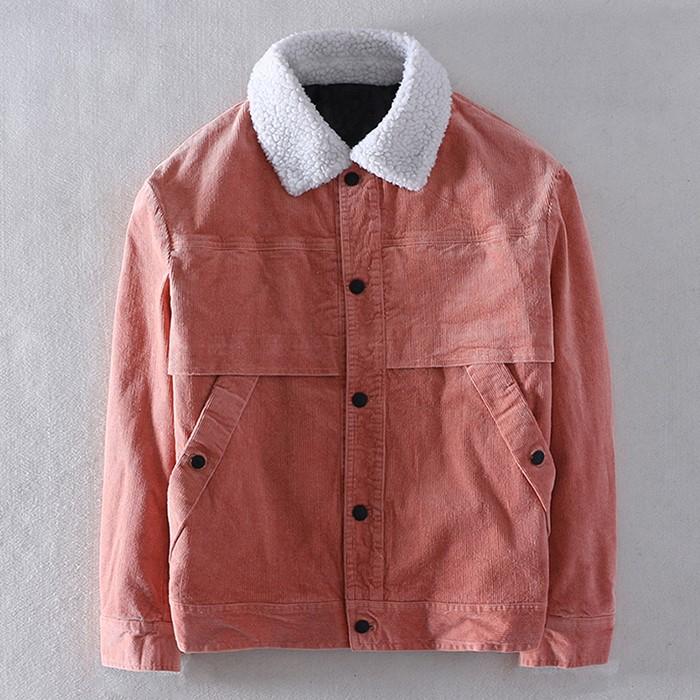 Corduroy Jacket With Borg Collar
