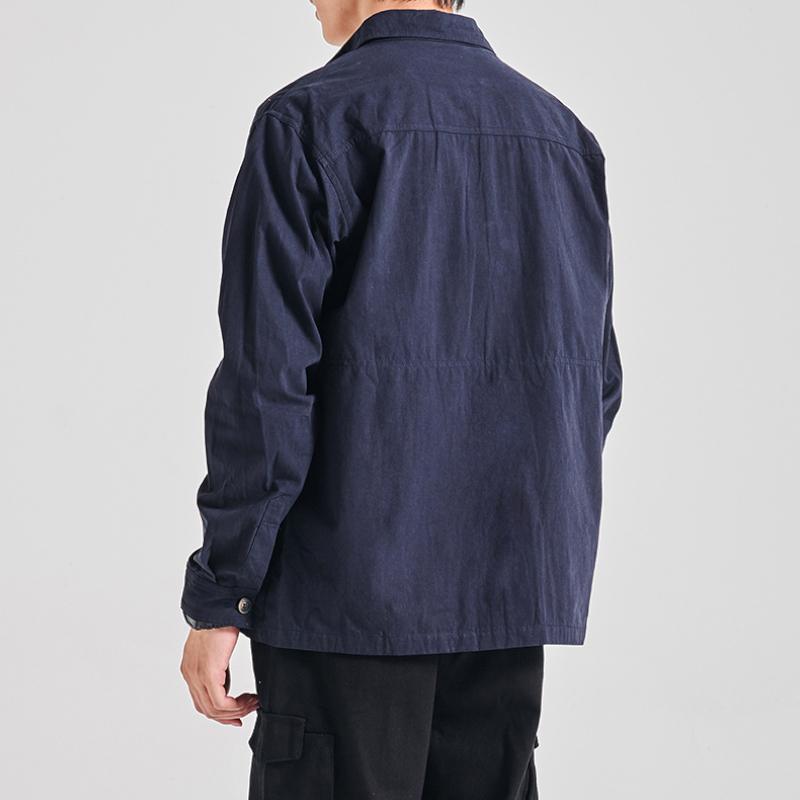 Casual marineblauw overhemdjack