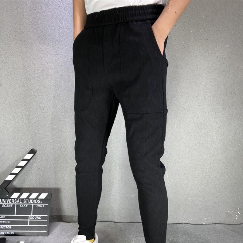 Pure Black Casual Pants