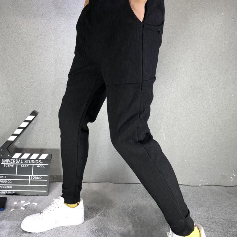 Pure Black Casual Pants
