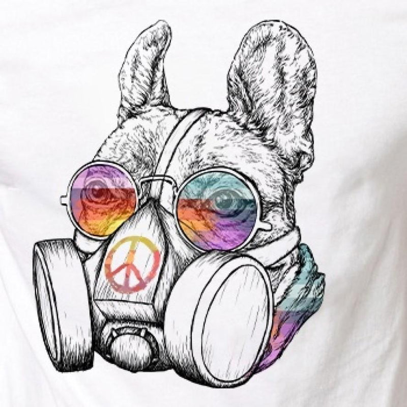 Gasmasker Franse Bulldog T-shirt