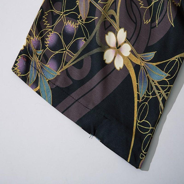 Zwarte losse kimono