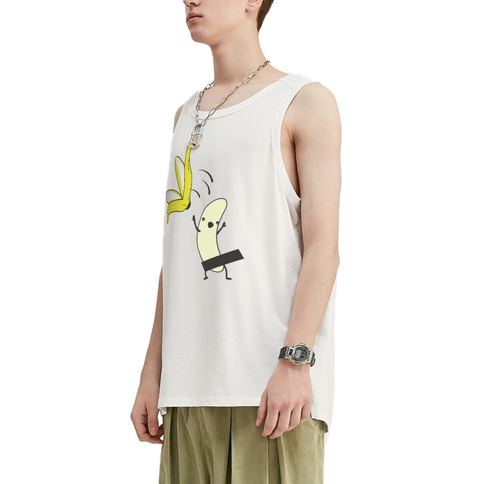 Camiseta sin mangas extragrande Jumping Banana