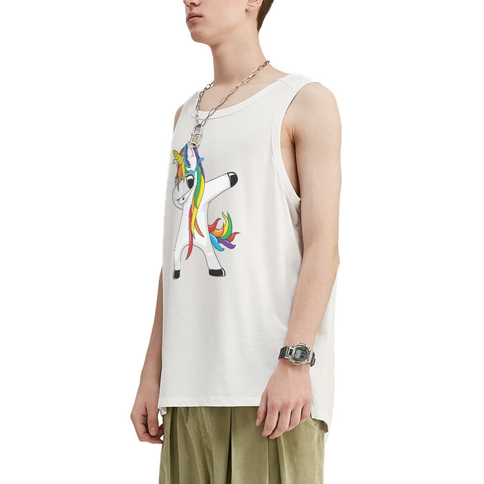 Camiseta sin mangas extragrande con unicornio