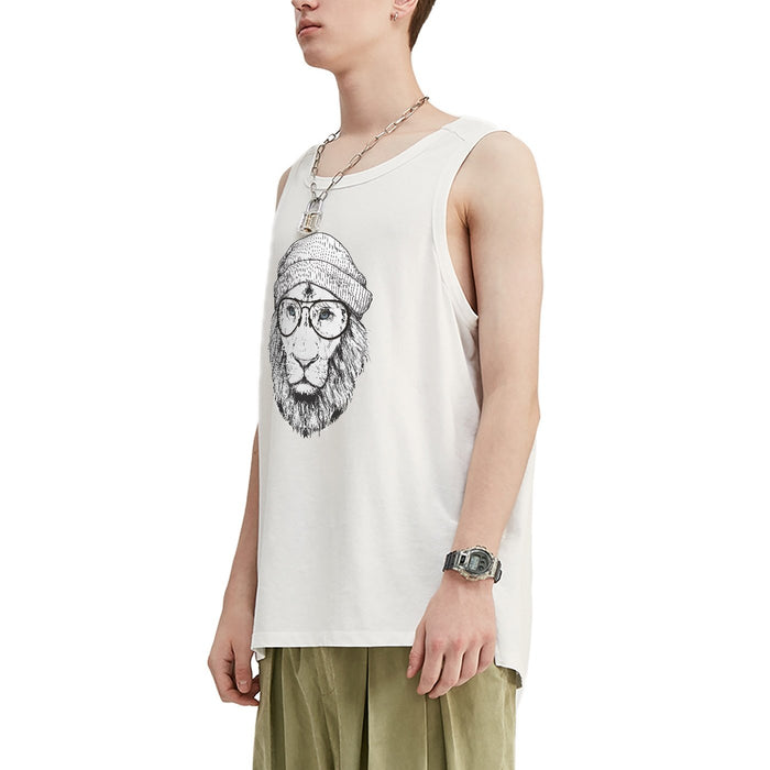 Camiseta sin mangas extragrande Cool Lion