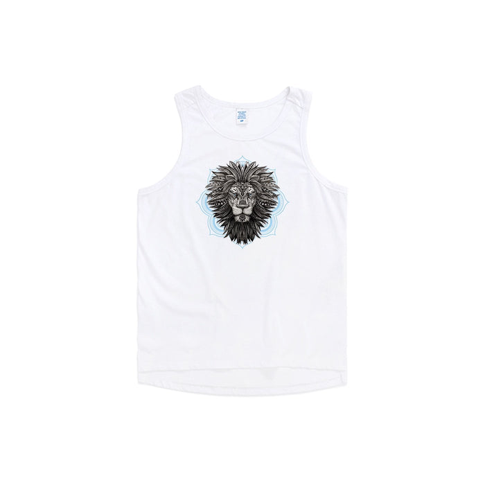 Camiseta sin mangas extragrande con león tribal