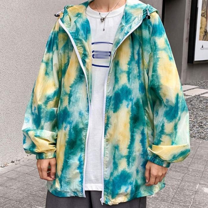Tie-dye Hooded Jacket