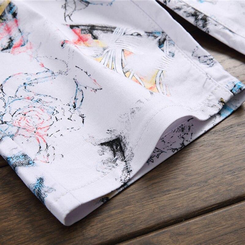 Letter Printed Jeans Shorts