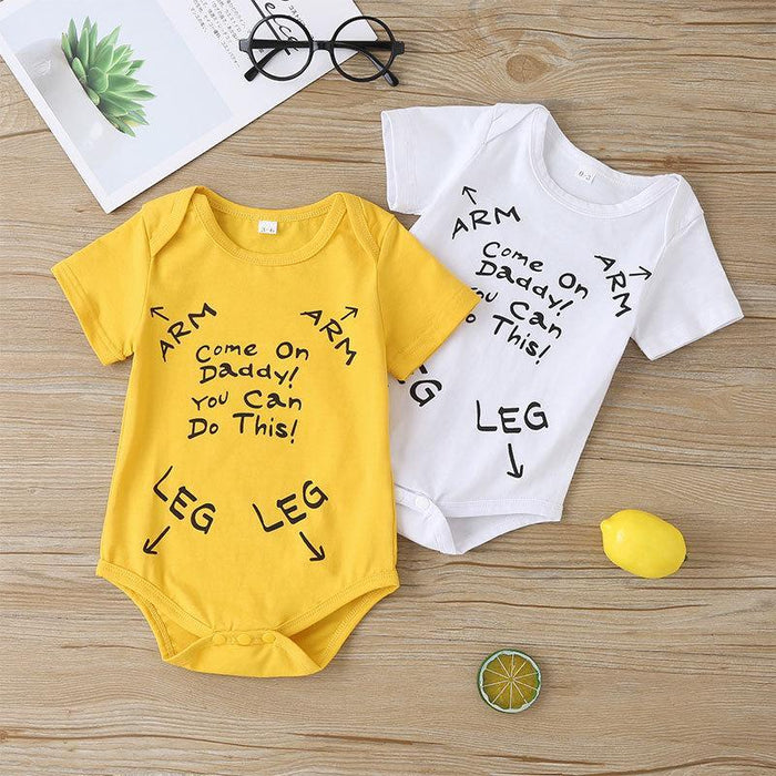 Baby jumpsuit met letterprint