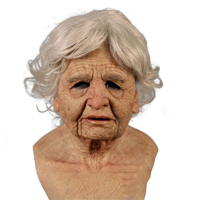 Máscara The Elder Another Me, máscara facial realista para casco de anciano.
